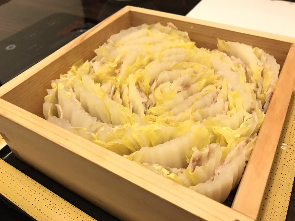 たから豚と白菜のミルフィーユせいろ蒸し/1,200円
